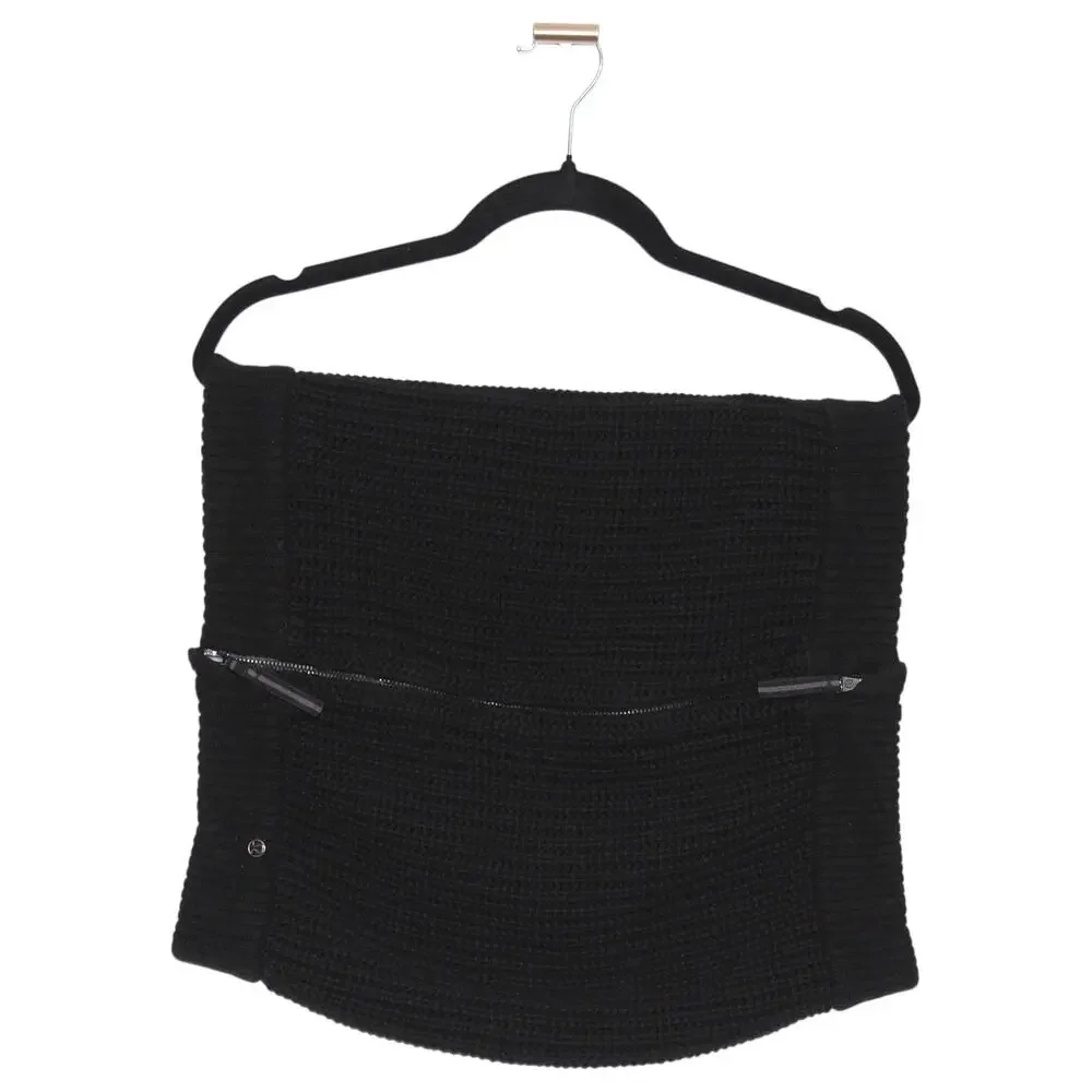 Lululemon Black Scarf 100% Merino Wool Knit Collar Scarf Neck Warmer